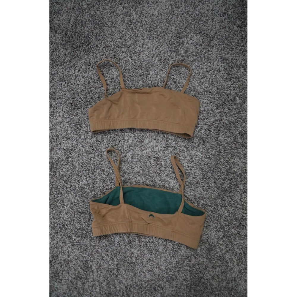 Huha Mineral Undies Daily Bralette Set of 2 Tan Brown Size Small Tencel Wireless